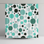 Modernes Geometrisches Duschvorhang Set - RippleDot