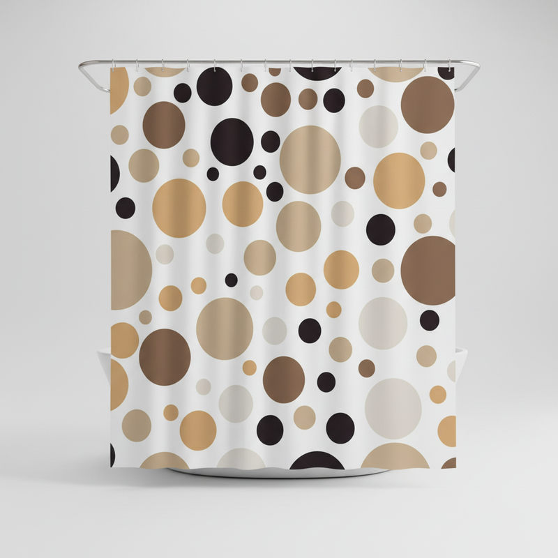 Modernes Geometrisches Duschvorhang Set - RippleDot