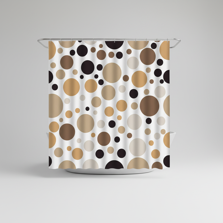 Modernes Geometrisches Duschvorhang Set - RippleDot