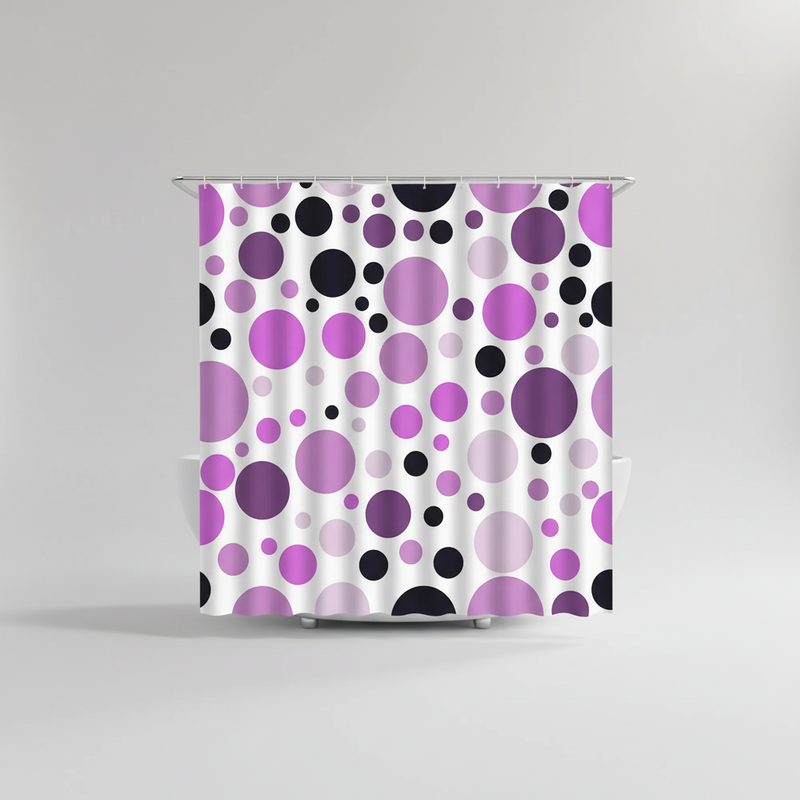 Modernes Geometrisches Duschvorhang Set - RippleDot