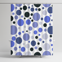 Modernes Geometrisches Duschvorhang Set - RippleDot