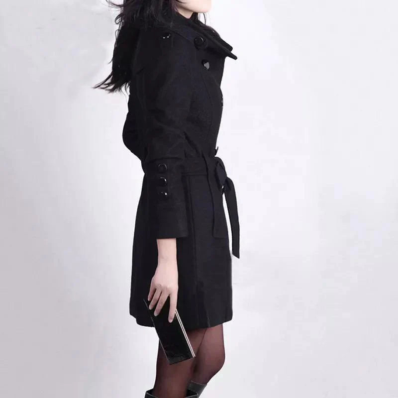Stilvolle Damen-Winterjacke mit Gürtel - Sophie