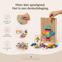 Wooden Montessori Tetris Stacking Puzzle - Educational Toy 3