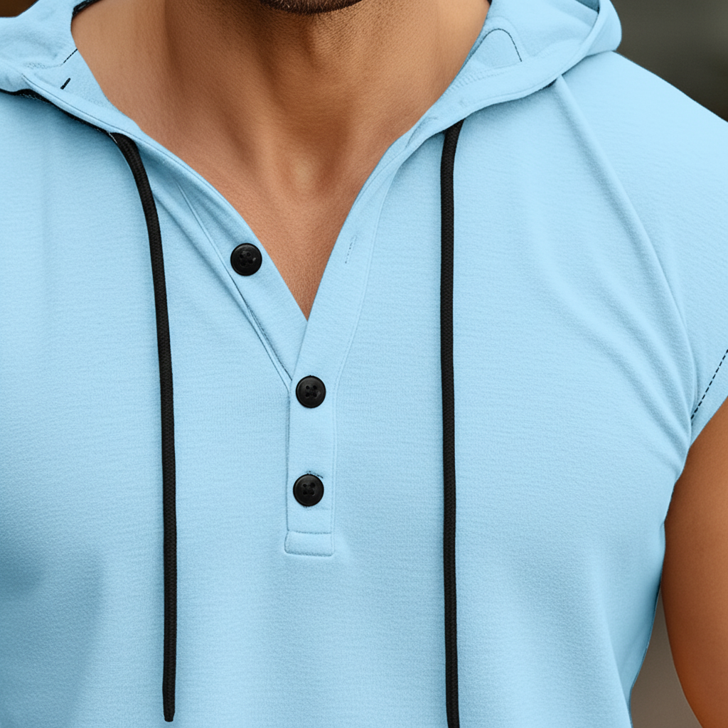 Mouwloos Henley Tanktop - AeroVibe