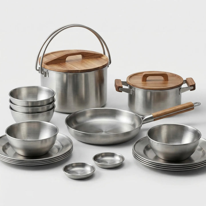 Multi-Piece Outdoor Camping Cookware Set -  Campori