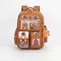 Multi-Pocket Capybara Themed School Rucksack - Viyora