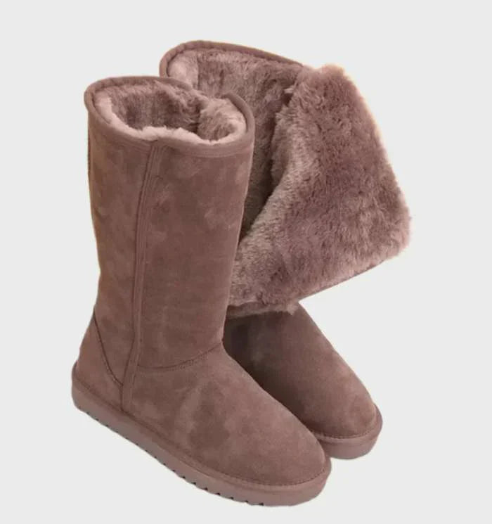 Wildleder Schaffell Damenstiefel - Sofia