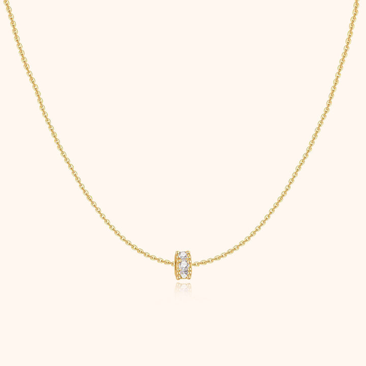 Sparkling Circle Necklace - Valerie