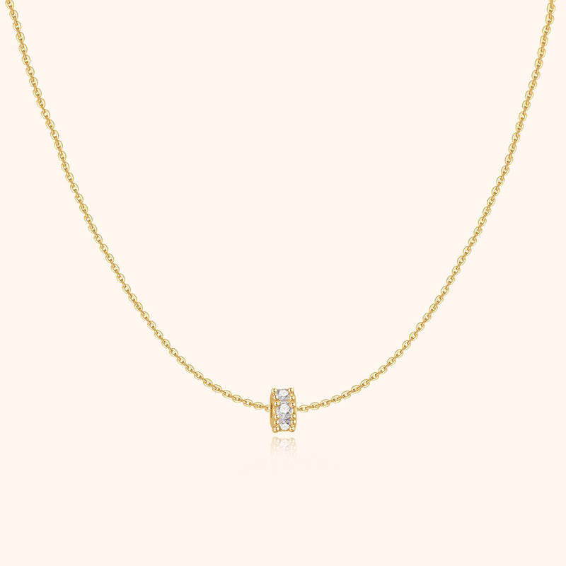 Sparkling Circle Necklace - Valerie