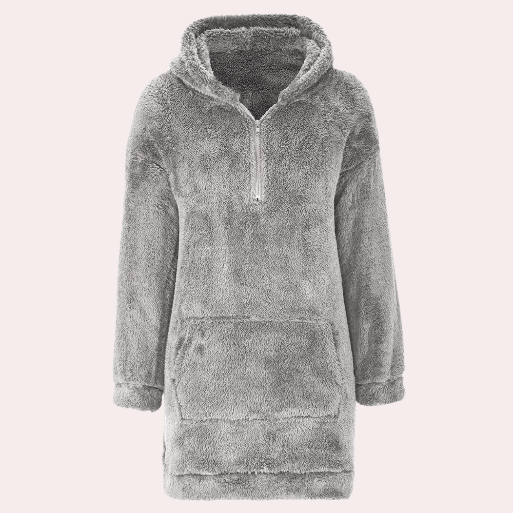 Weicher warmer Winterpullover mit Reißverschluss für Damen - Maëlle