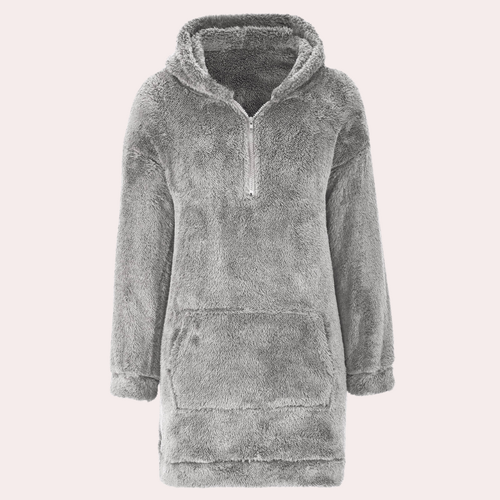 Weicher warmer Winterpullover mit Reißverschluss für Damen - Maëlle