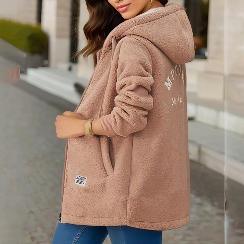 Damen-Fleecejacke mit Kapuze - Luna