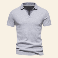 Baumwoll V-Ausschnitt Polo - Oliver