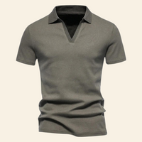 Baumwoll V-Ausschnitt Polo - Oliver