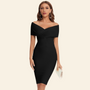 Bandagenkleid mit V-Ausschnitt - Celeste