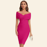 Bandagenkleid mit V-Ausschnitt - Celeste