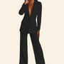 Business 2-teiliger Anzug mit Jacke und weitem Hose - Sophia