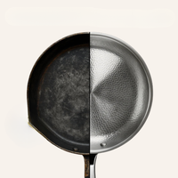 Titanium Induction Cookware with Hammered Finish – Durable Metallic Silver Pan 4