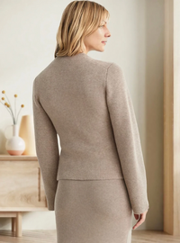 Weicher Knopf-Pullover - Eveline