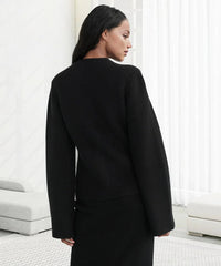 Weicher Knopf-Pullover - Eveline