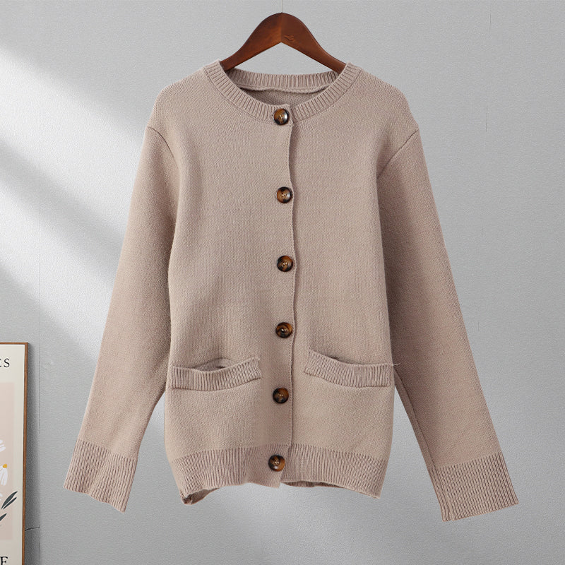 Weicher Knopf-Pullover - Eveline