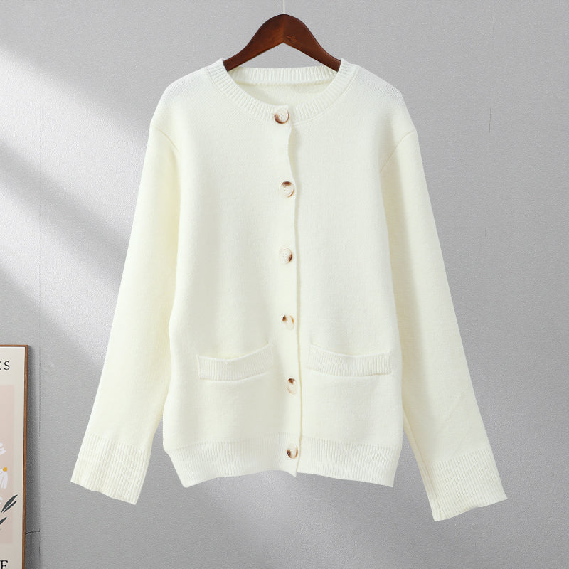 Weicher Knopf-Pullover - Eveline
