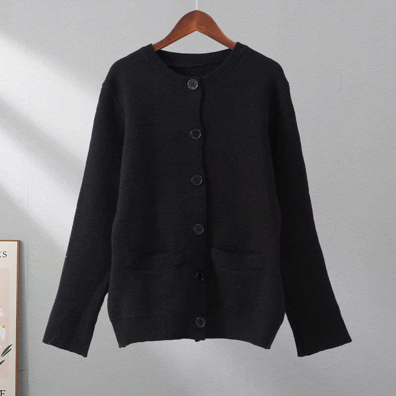 Weicher Knopf-Pullover - Eveline