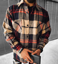 Unisex Oversized Checkered Shirt with Long Sleeves & Modern Design – Elvano
