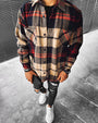 Unisex Oversize Hemd kariert mit langen Ärmeln & modernem Design – Elvano