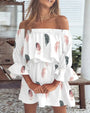 Trendiges Boho-Minikleid mit Off-Shoulder-Design und luftiger Passform - Ysa