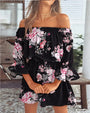 Trendiges Boho-Minikleid mit Off-Shoulder-Design und luftiger Passform - Ysa