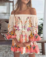 Trendiges Boho-Minikleid mit Off-Shoulder-Design und luftiger Passform - Ysa