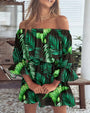 Trendiges Boho-Minikleid mit Off-Shoulder-Design und luftiger Passform - Ysa