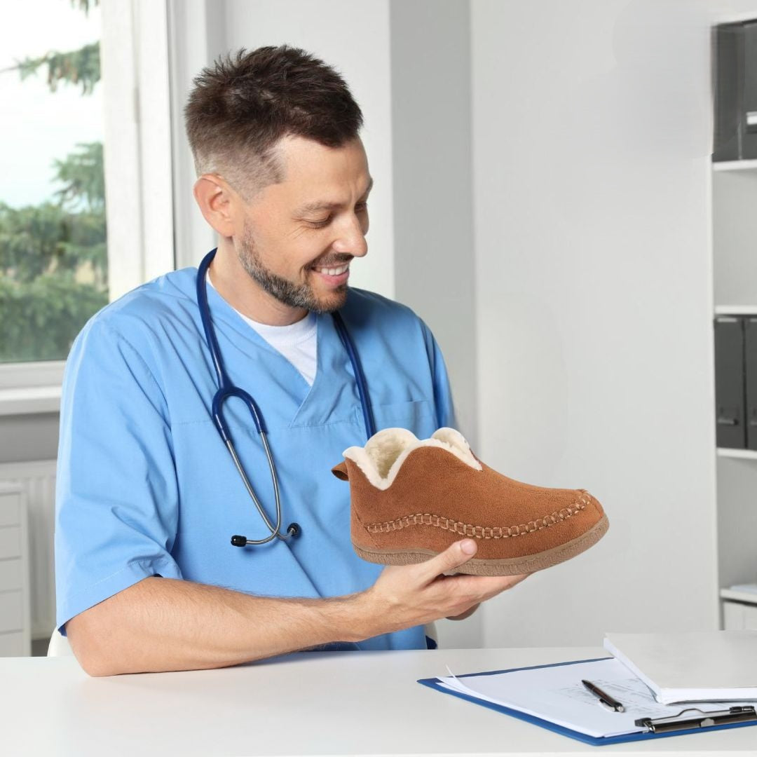 Barefoot slippers with fleece lining – Amalia