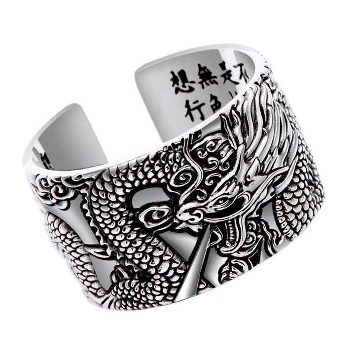 Silver Dragon Sutra Ring | Stylish & Unique Ring