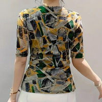 Fröhliche V-Ausschnitt Bluse für Damen - Aria