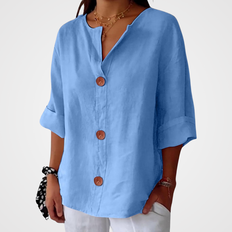 Olivia Loose Linen Blouse – Light & Comfortable Summer Top 14
