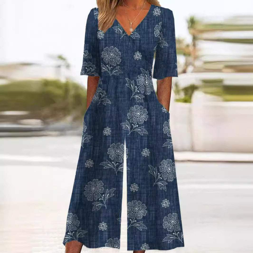Luchtige & Stijlvolle Dames Jumpsuit met Wijde Pijpen – Elina