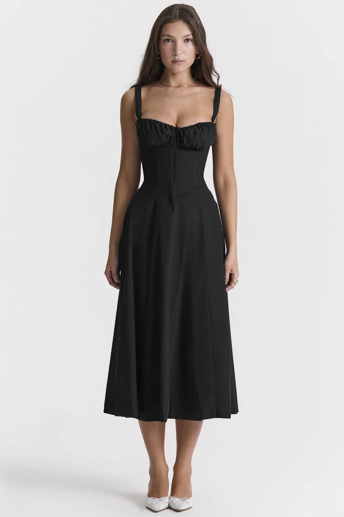 Geblümtes Maxikleid mit Taillierung - Fleur