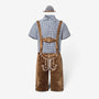 Men's Bavarian Costume Set with Lederhosen and Shirt 2