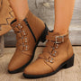 Damen Stiefeletten mit Blockabsatz im Vintage-Look – Yolisa