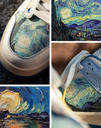 Künstlerische Unisex Sneaker mit Sternennacht-Design und bequemer Sohle – Lior