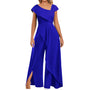 Asymmetrischer Damen Jumpsuit mit Diagonalem Kragen – Selina