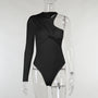 Stilvoller Damen-Body mit langen Ärmeln, Drapierungseffekt und figurbetontem Design – Mira