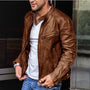Leder Herrenjacke mit Wetterfester Beschichtung – Leandro