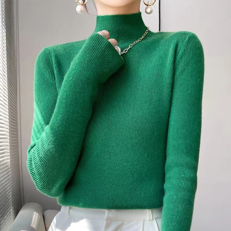 Gestrickter Damenpullover mit Halbkragen - Sophie