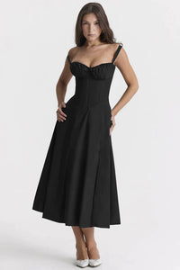 Geblümtes Maxikleid mit Taillierung - Fleur