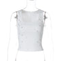 Trendiges Damen-Crop-Top mit verziertem Detail und figurbetonendem Schnitt - Liora