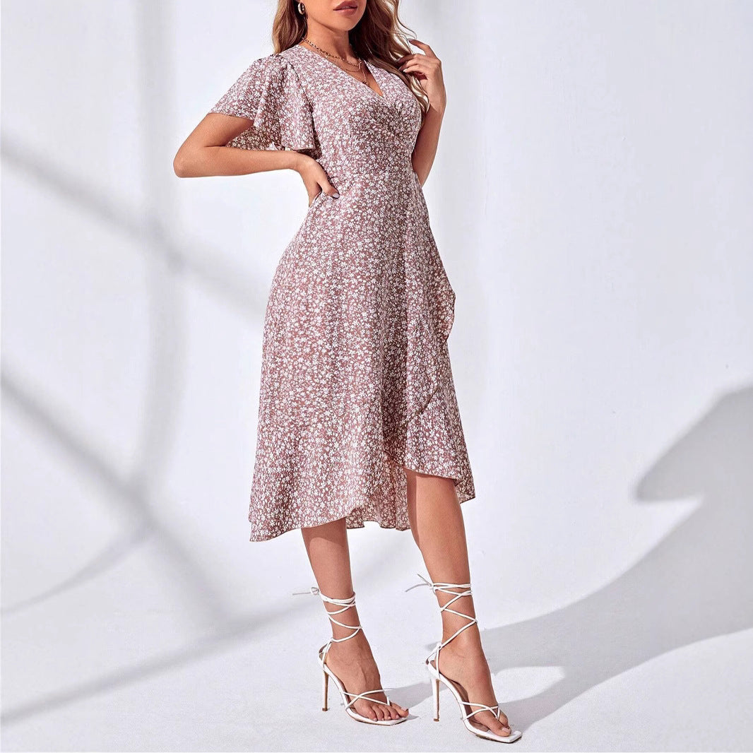 Leichtes & verspieltes Sommer-Wickelkleid mit Blumenmuster – Amira