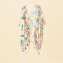 Kimono-Cover-up mit Blumenmuster und Quasten – Liora